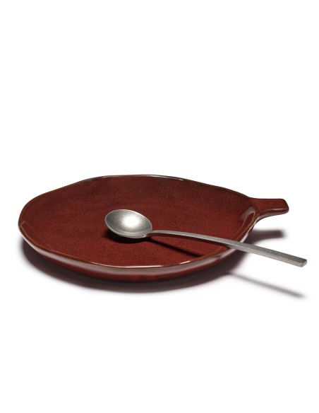Assiette céramique avec anse D17cm La Mère Rouge vénitien - Marie Michielssen