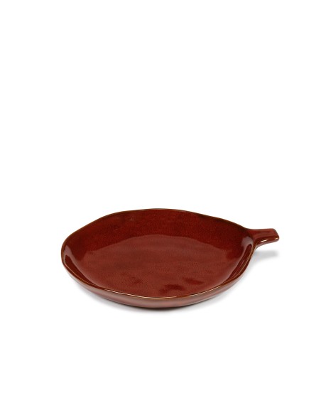 Assiette céramique avec anse D17cm La Mère Rouge vénitien - Marie Michielssen