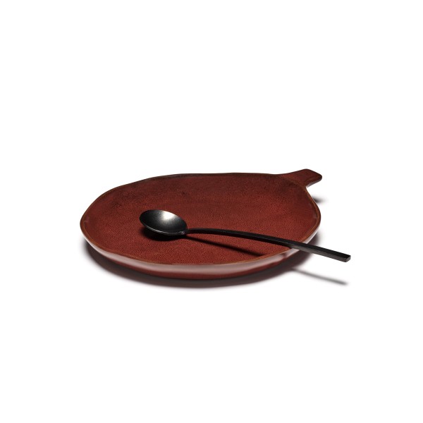 Assiette céramique avec anse D17cm La Mère Rouge vénitien - Marie Michielssen