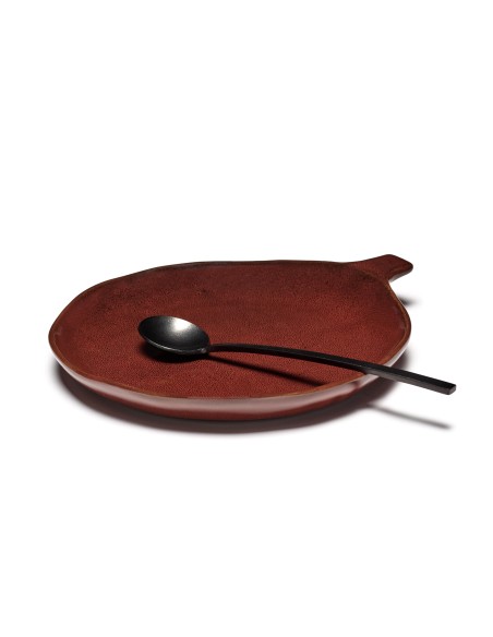 Assiette céramique avec anse D17cm La Mère Rouge vénitien - Marie Michielssen
