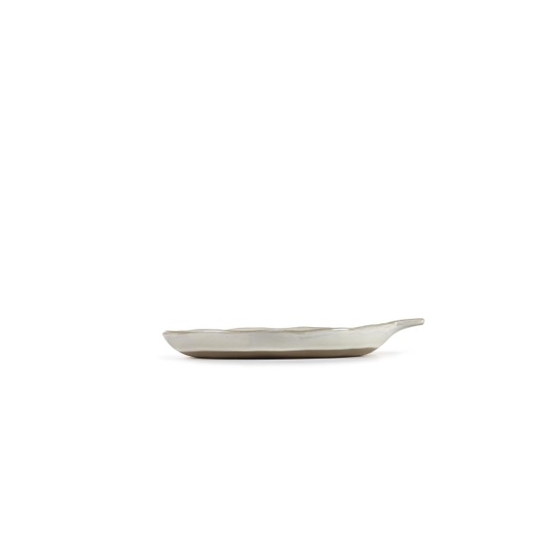 Assiette céramique avec anse D17cm La Mère Blanc cassé - Marie Michielssen
