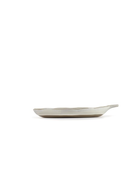 Assiette céramique avec anse D17cm La Mère Blanc cassé - Marie Michielssen