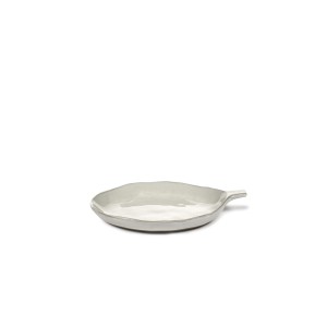 Assiette céramique avec anse D17cm La Mère Blanc cassé - Marie Michielssen 2