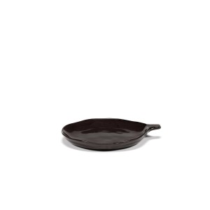 Assiette céramique avec anse D17cm La Mère Brun foncé - Marie Michielssen 2