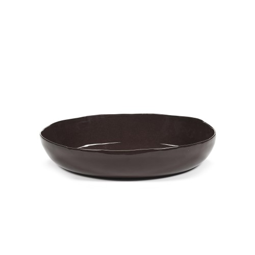 Plat rond L céramique Brun foncé D37cm La Mère Serax - Marie Michielssen