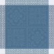 Serviettes de table jacquard pur lin Harmonie Bleu, Garnier-Thiébaut