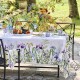 Nappes de table pur lin prélavé Iris d'Hiver Blanc, Garnier-Thiébaut