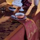 Serviettes de table coton Hortensias Rouille, Garnier-Thiébaut