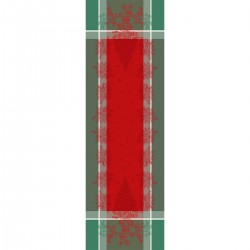 Chemin de table Cadeaux de Noël Rouge antitache, Garnier-Thiébaut