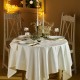 Nappe de table coton Joyaux d'hiver Ivoire, Garnier-Thiébaut 