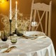 Nappe de table coton Joyaux d'hiver Ivoire, Garnier-Thiébaut 
