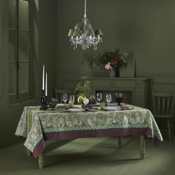 Nappe sur mesure Mille Botanique Mousse, laize 160cm, Garnier-Thiébaut