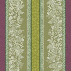 Tissu coton enduit Mille Botanique Mousse, laize 155cm, Garnier-Thiébaut