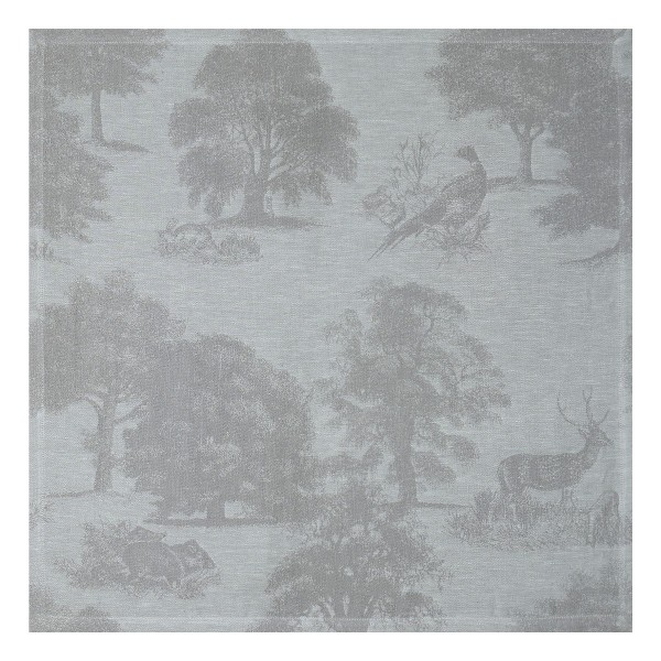 Serviettes de table Souveraine Argent pur lin laize 180cm, Le Jacquard Français