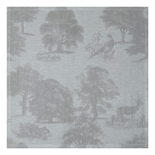 Serviettes de table Souveraine Argent pur lin laize 180cm, Le Jacquard Français