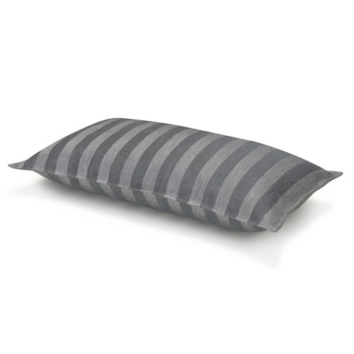 Housses de coussin pur lin Souveraine Argent 30x50cm, Le Jacquard Français