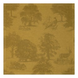 Serviettes de table pur lin Souveraine Or, Le Jacquard Français (par 4)