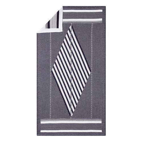 Drap de douche 70x140 double nid d'abeilles Bath Club Ecume Marine, Le Jacquard Français