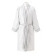 Peignoir de bain mixte double nid d'abeilles Bath Club Gris Minéral, Le Jacquard Français