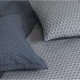 Garnier-Thiébaut - Parure de lit imprimée en percale de coton 80 fils/cm² Osaka Givre