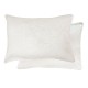 Garnier-Thiébaut - Parure de lit imprimée en satin de coton 120 fils/cm² Flower Power White Taies d'oreiller