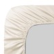 Garnier-Thiébaut - Drap housse uni en satin de coton 120 fils/cm² Ava Angora