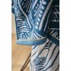 Serviette de plage en jacquard de coton Bornéo Bleu Java, Essix