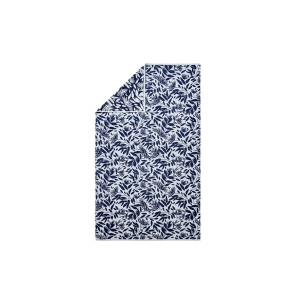 Serviette de plage en jacquard de coton Bréhat Marine 2