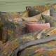 Garnier-Thiébaut - Parure de lit imprimée en percale de coton 80 fils/cm² Nuit d'Orchidées Gris