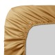 Garnier-Thiébaut - Drap housse uni en satin de coton 120 fils/cm² Ava Gold