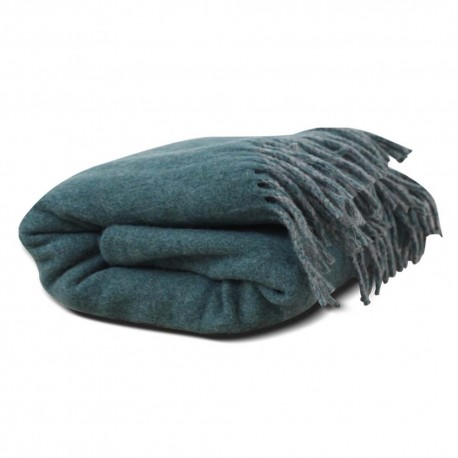 Plaid laine/autres fibres Duetto Canard 130x170cm, Garnier-Thiébaut