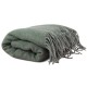 Plaid laine/autres fibres Duetto Lichen 130x170cm, Garnier-Thiébaut