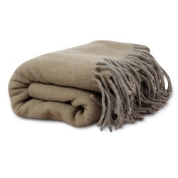 Plaid laine/autres fibres Duetto Mordoré 130x170cm, Garnier-Thiébaut