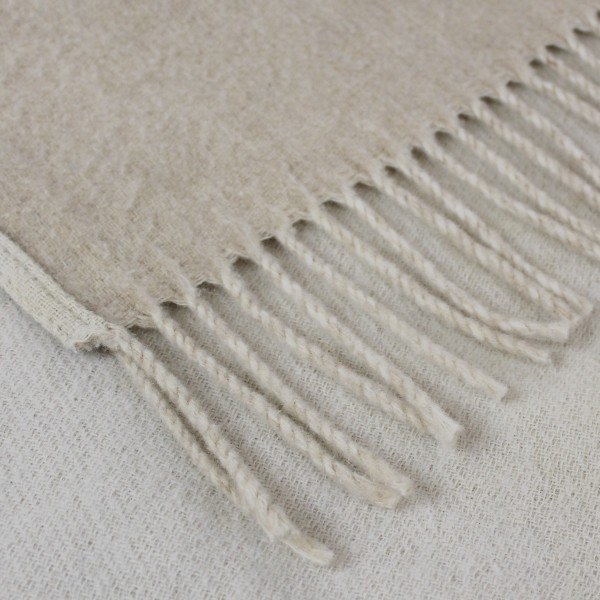 Plaid laine/autres fibres Duetto Naturel 130x170cm, Garnier-Thiébaut