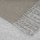 Plaid laine/aures fibres Duetto Mocca 130x170cm, Garnier-Thiébaut