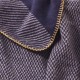 Plaid coton/aures fibres Drakkar Navy 150x200cm, Garnier-Thiébaut