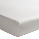 Drap housse Première Gris perle en percale de coton 80 fils/cm², Essix