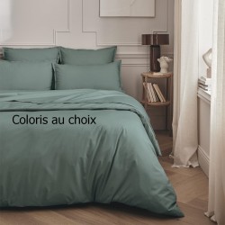 Parure de lit haut de gamme en percale de coton unie Première, Essix