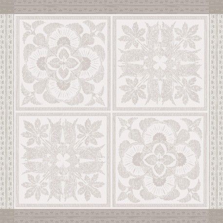 Serviettes de table jacquard pur lin Harmonie Beige, Garnier-Thiébaut