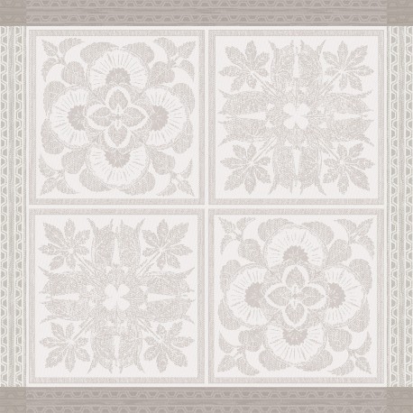 Serviettes de table jacquard pur lin Harmonie Beige, Garnier-Thiébaut