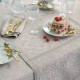 Chemin de table jacquard pur lin antitache Harmonie Beige, Garnier-Thiébaut