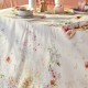 Nappes de table métis lavé lin et coton Jardin sauvage Blanc, Garnier-Thiébaut 