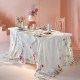 Nappe métis lavé lin et coton Jardin sauvage Blanc, Garnier-Thiébaut