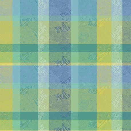 Tissu enduit Mille Rainures Atoll, laize 155cm, Garnier-Thiébaut