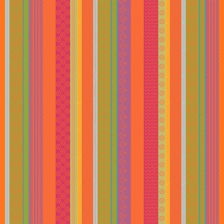 Coton enduit Mille Broderies Samba, laize 155cm, Garnier-Thiébaut