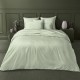  Housse de couette unie en satin de coton 120 fils/cm² Ava Vert d'eau