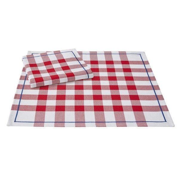 Serviettes de table Bistrot Français Rouge, Le Jacquard Français