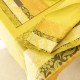 Tissu enduit nappe Mumbai Safran, laize 155cm, Le Jacquard Français