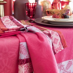 Serviettes de table Mumbai Fuchsia, Le Jacquard Français (par 4)