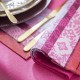 Serviettes de table Mumbai Fuchsia, Le Jacquard Français